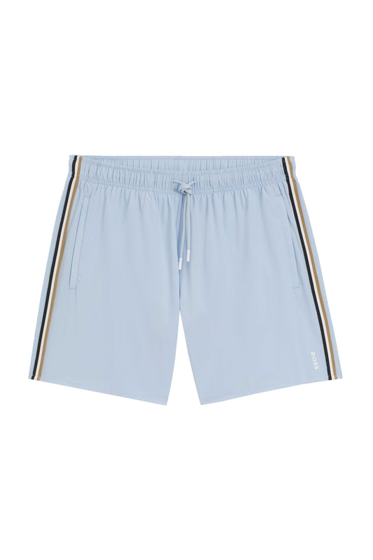 Boss Black BOSS ICONIC SWIM SHORTS LIGHT PASTEL BLUE