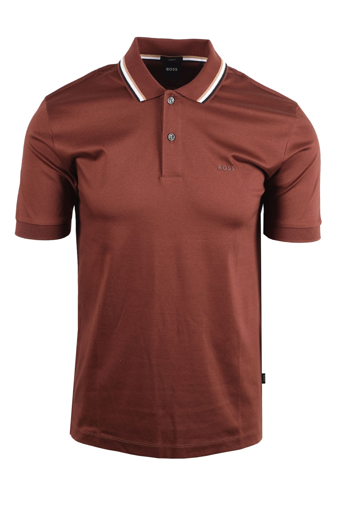 Boss Black BOSS PENROSE 38 POLO MEDIUM BROWN Boss Black Michael Stewart Menswear  Polo Shirts
