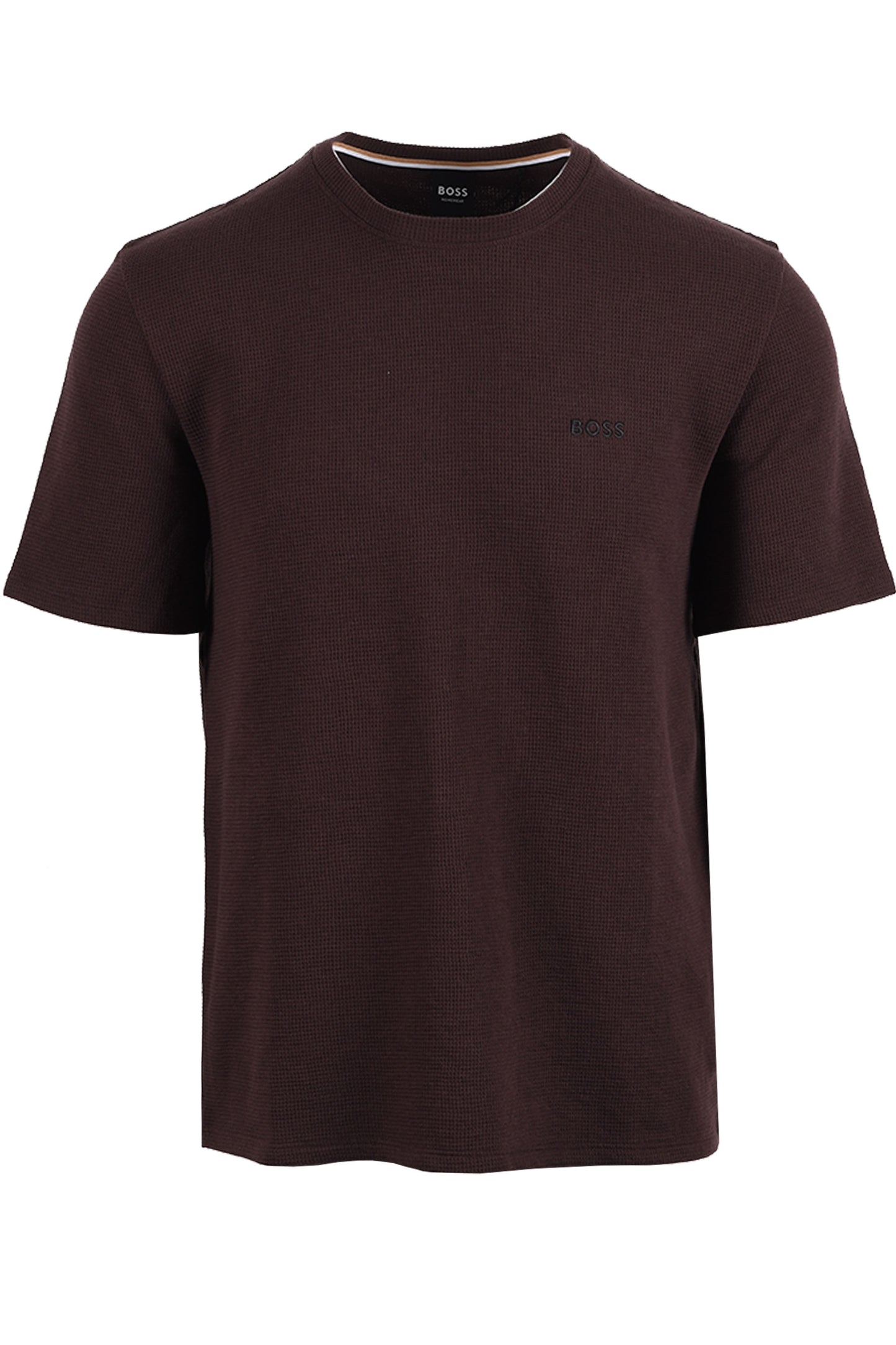 Boss Black BOSS WAFFLE T-SHIRT DARK BROWN Boss Black Michael Stewart Menswear  T-Shirts
