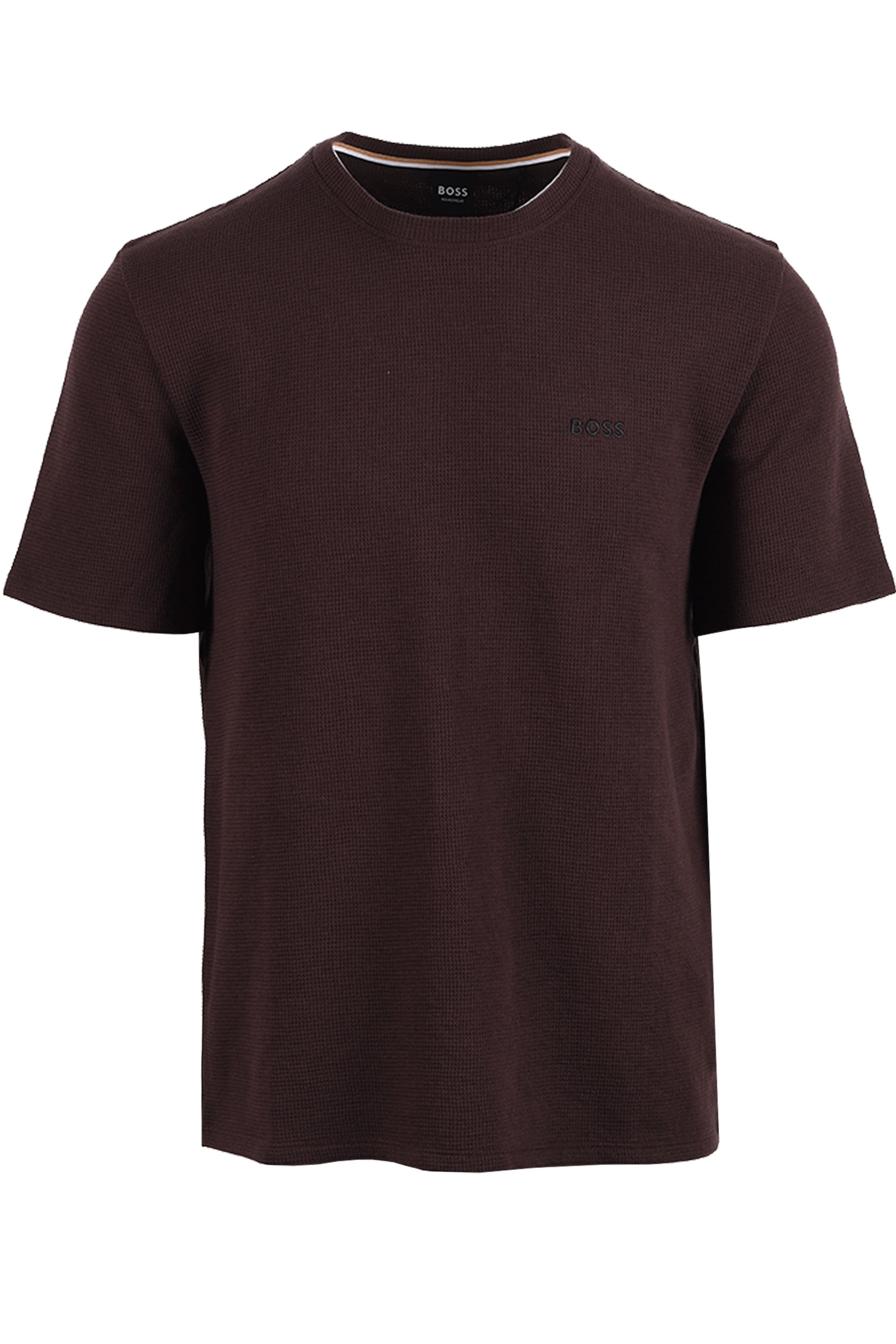 Boss Black BOSS WAFFLE T-SHIRT DARK BROWN Boss Black Michael Stewart Menswear  T-Shirts