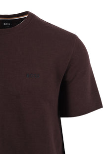 Boss Black BOSS WAFFLE T-SHIRT DARK BROWN Boss Black Michael Stewart Menswear  T-Shirts