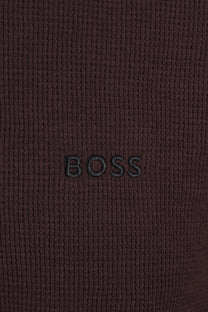 Boss Black BOSS WAFFLE T-SHIRT DARK BROWN Boss Black Michael Stewart Menswear  T-Shirts
