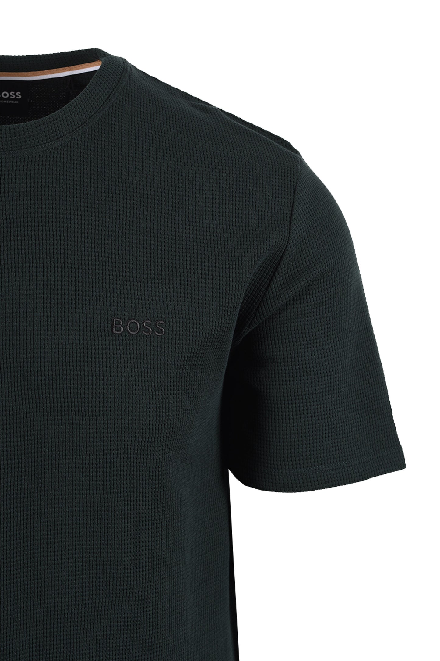 Boss Black BOSS WAFFLE T-SHIRT DARK GREEN Boss Black Michael Stewart Menswear  T-Shirts