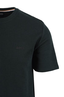 Boss Black BOSS WAFFLE T-SHIRT DARK GREEN Boss Black Michael Stewart Menswear  T-Shirts