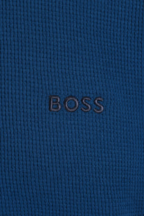Boss Black BOSS WAFFLE T-SHIRT TURQUOISE AQUA Boss Black Michael Stewart Menswear  T-Shirts