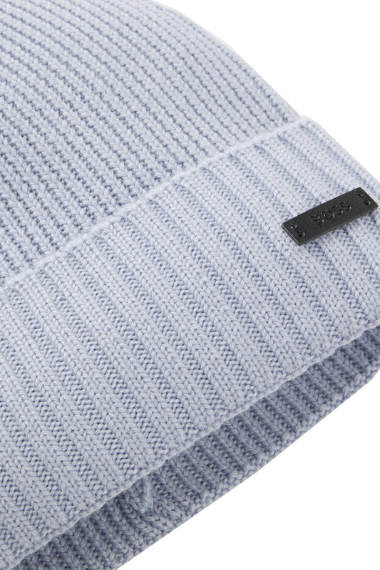 Boss Black FATI BEANIE OPEN BLUE