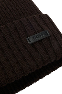 Boss Black Fati Beanie Dark Brown Boss Black