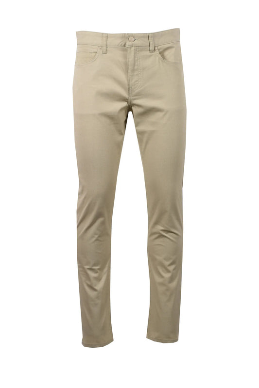 Beige Boss trousers on a white background