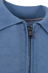 Boss Black H Jiovanotto Knitted Polo Shirt Light Pastel Blue Boss Black