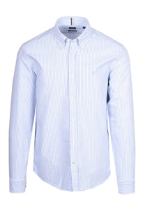 Boss Black H Liam Stripe Oxford Shirt Light Pastel Blue Boss Black