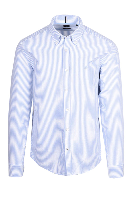 Boss Black H Liam Stripe Oxford Shirt Light Pastel Blue