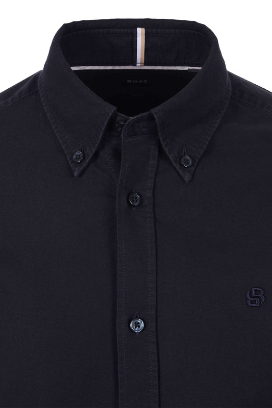 Boss Black H Roan Casual Oxford Shirt Dark Blue