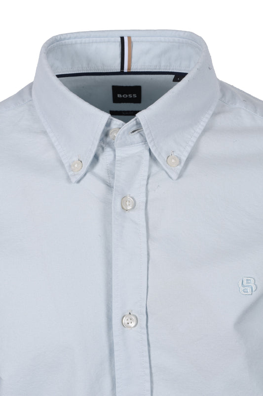 Boss Black H Roan Casual Oxford Shirt Open Blue