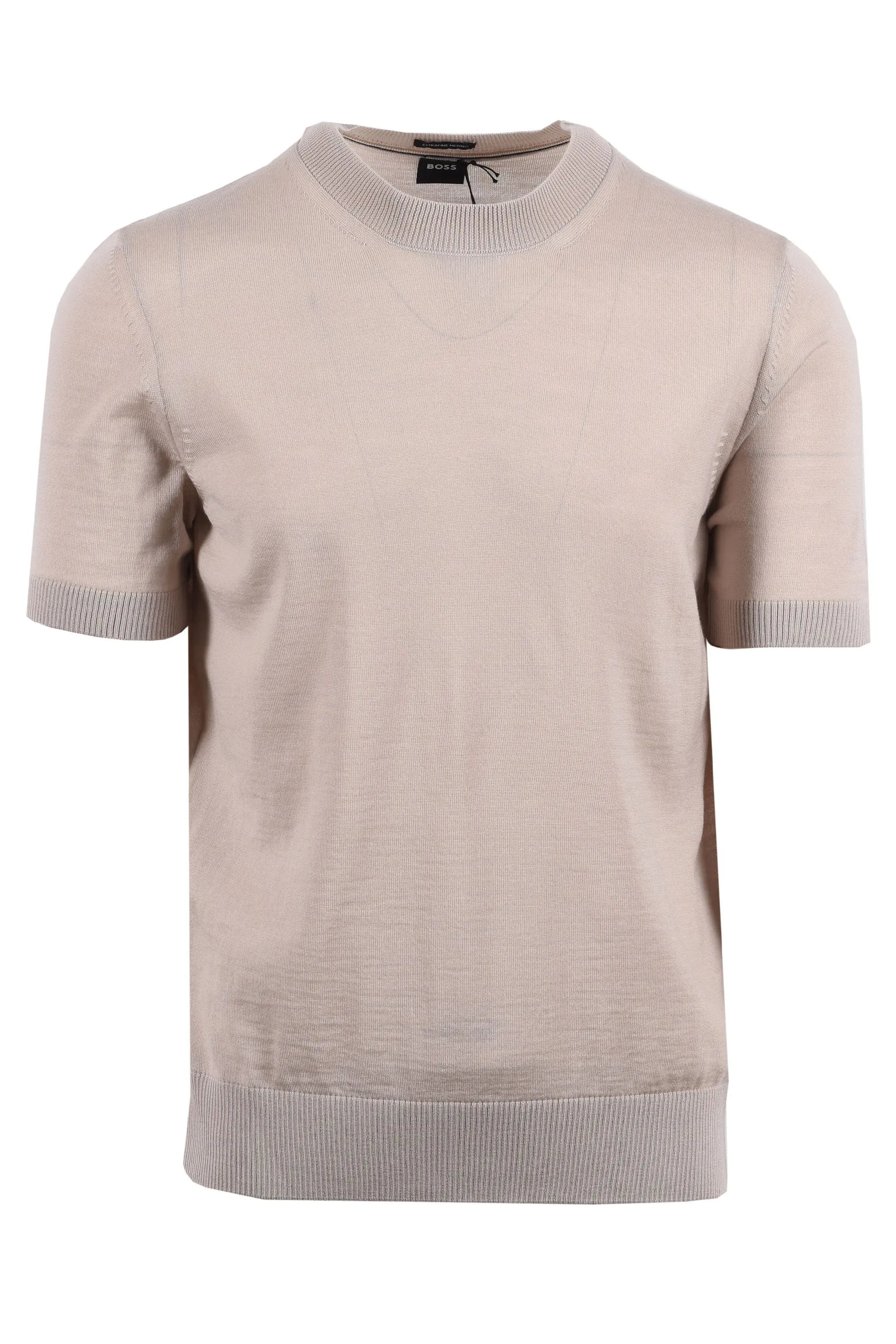 Boss Black H UMAURO KNITTED T-SHIRTS OPEN BEIGE Boss Black