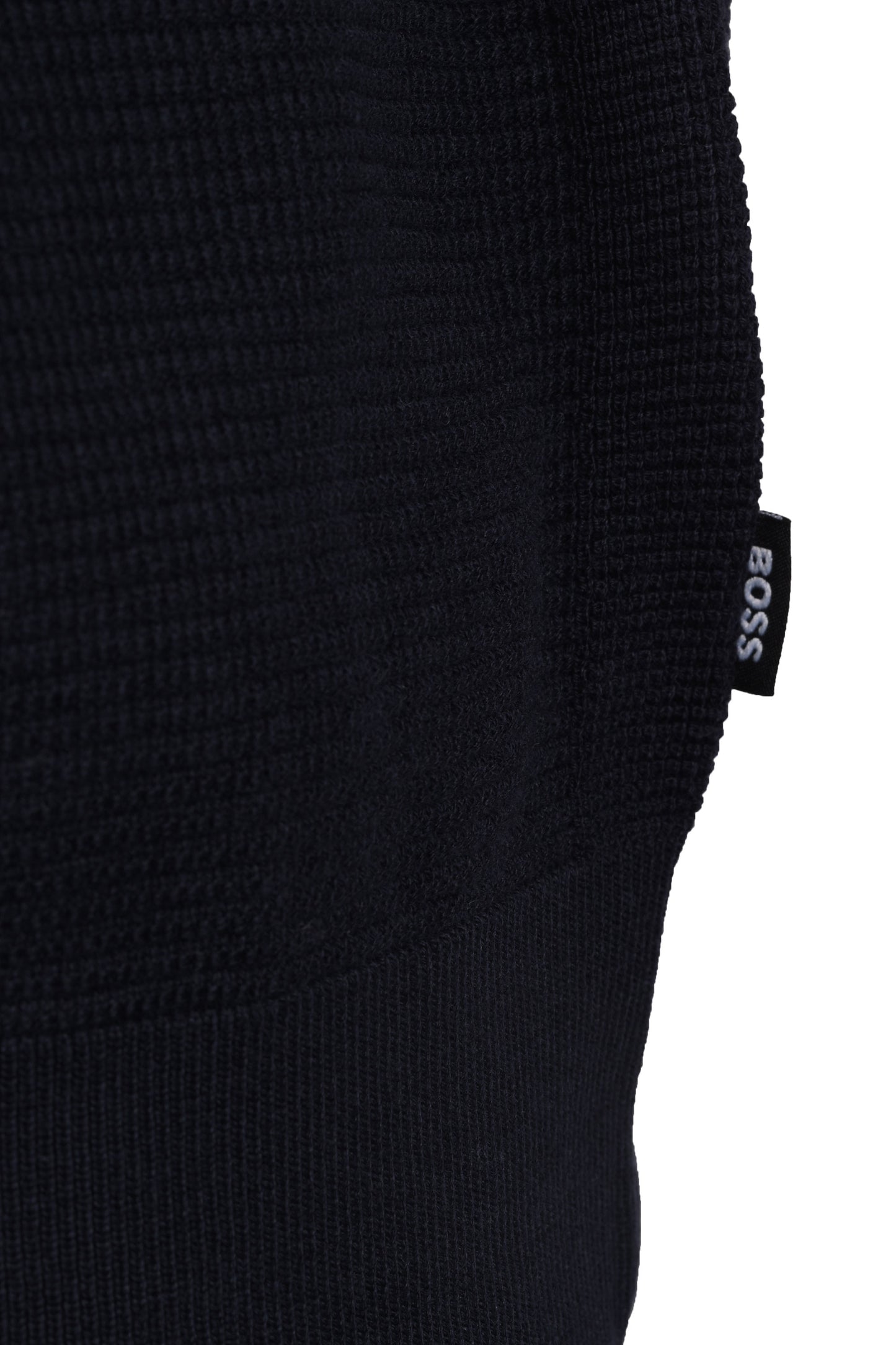 Boss Black Iannotti Knitted Polo Shirt Dark Blue