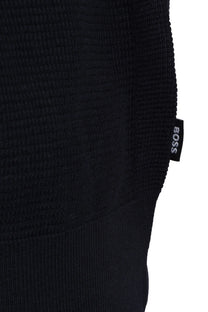 Boss Black Iannotti Knitted Polo Shirt Dark Blue Boss Black