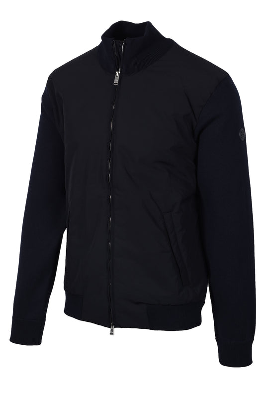 Boss Black Ibaio Mix-Media Jacket Dark Blue