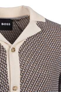 Boss Black Iconico Knitted Polo Open White Boss Black