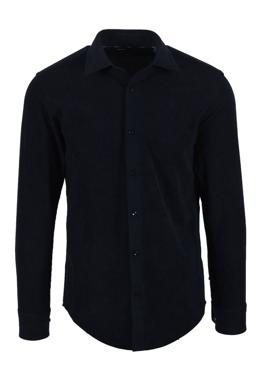 Boss Black KENT CORDUROY SHIRT DARK BLUE