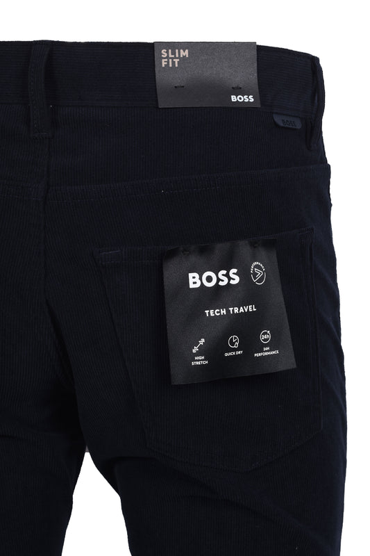 Boss Black Delaware Corduroy Trouser Dark Blue