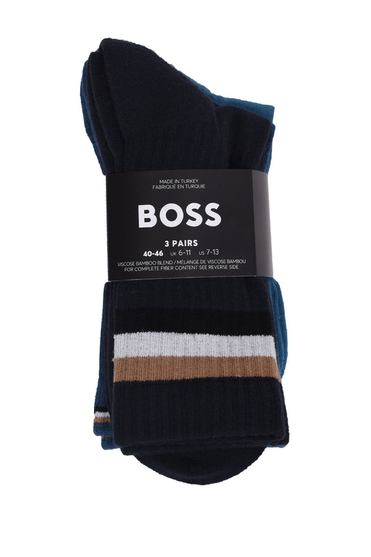 Boss Black Rib Iconic Socks Blue/Navy