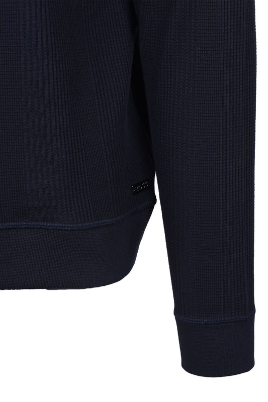 Boss Black STRUCTURE HALF ZIP DARK BLUE