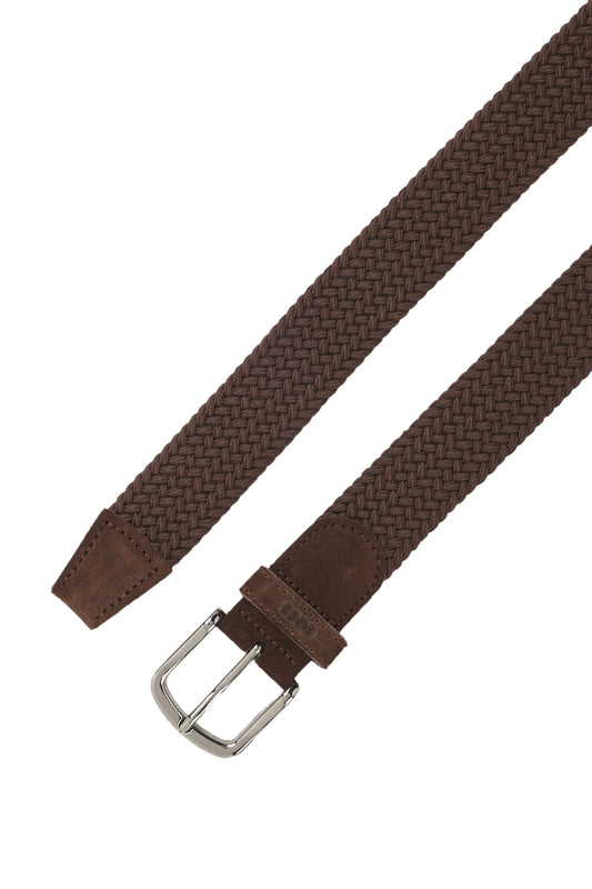 Boss Black Sash Woven Belt Dark Brown