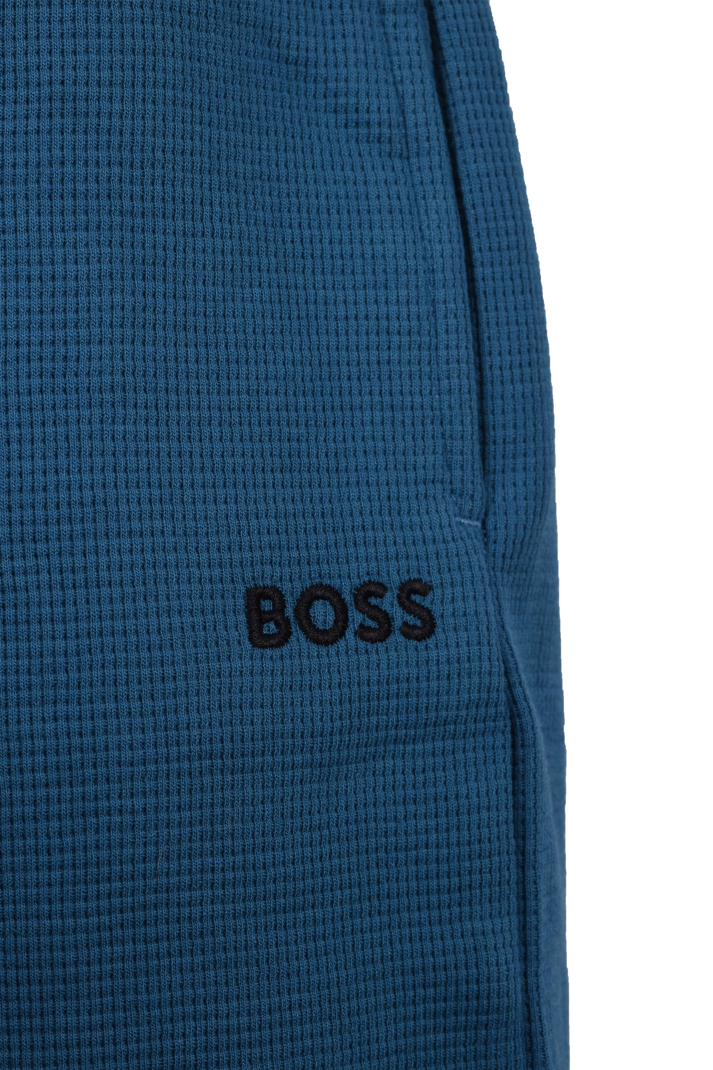 Boss Black WAFFLE SHORTS OPEN BLUE