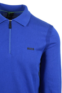 Boss Green KN Ever Knitted Polo Shirt Medium Blue Boss Green