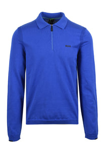 Boss Green KN Ever Knitted Polo Shirt Medium Blue Boss Green