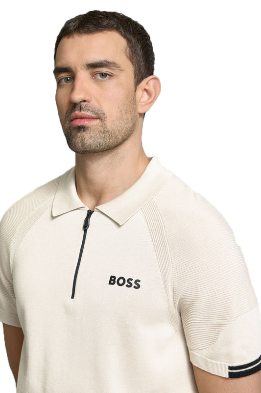 Boss Green K_Perform-Max_PL Half Zip Polo Open Beige