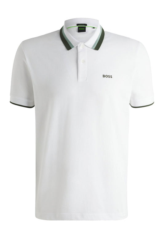 Boss Green Paddy AP Heritage Polo White