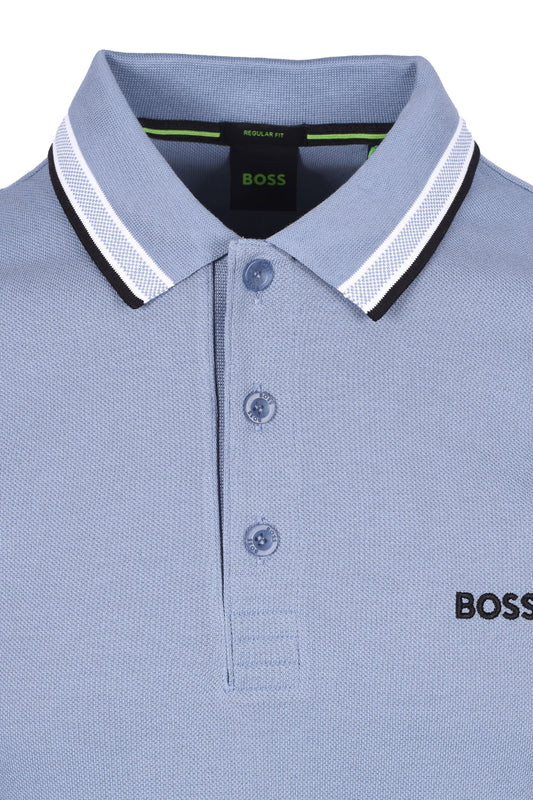 Boss Green Paddy Polo Open Blue