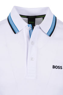 Boss Green Paddy Polo Open White with Blue Boss Green