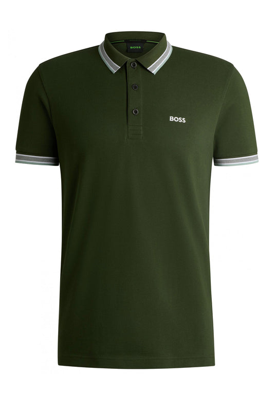 Boss Green Paddy Polo Shirt Forest Green