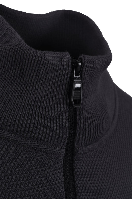 Boss Green Zone Half Zip Knitwear Dark Grey