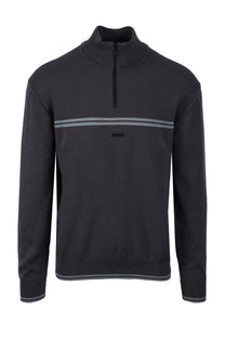 Boss Green Zone Half Zip Knitwear Dark Grey Boss Green