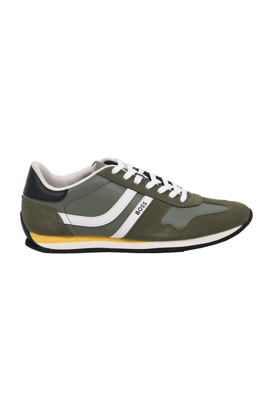 Boss Orange BOSS LEVON RUNN TRAINER DARK GREEN Boss Orange Michael Stewart Menswear  Trainers