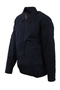dark blue BOSS overshirt on a white background