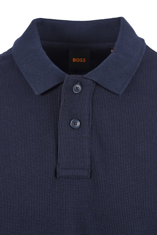 Boss Orange BOSS PETEMPESTOLONG POLO DARK BLUE