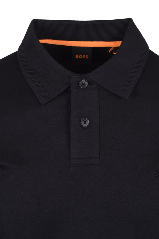 Boss Orange Interlock Polo Black