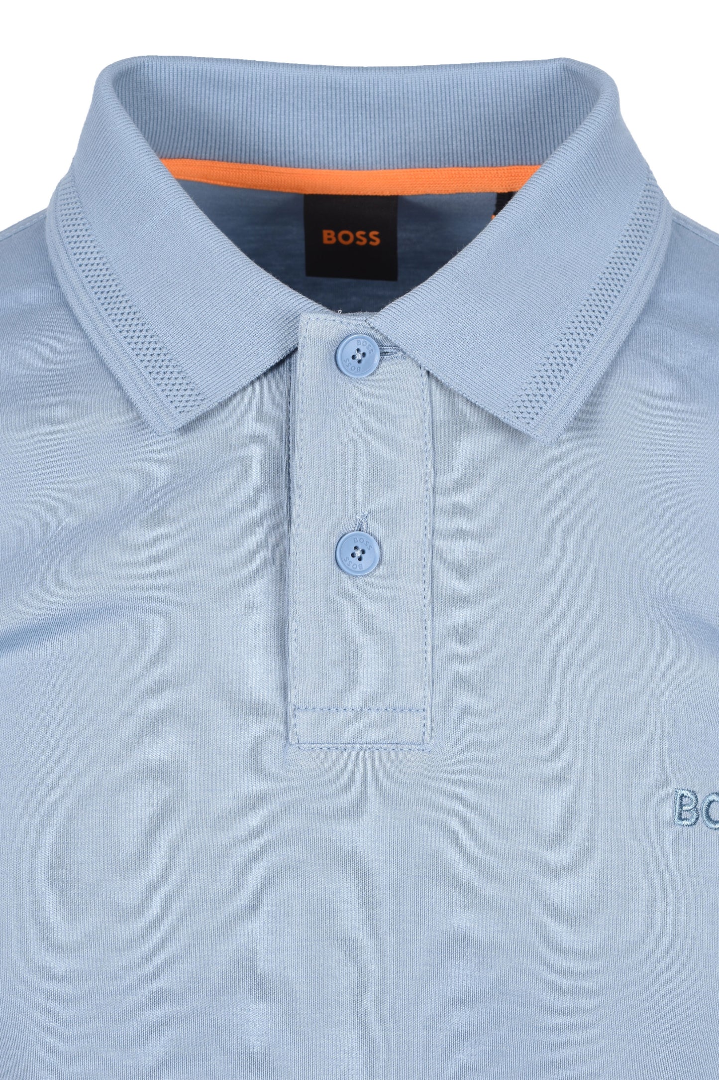 Boss Orange Interlock Polo Light Pastel Blue