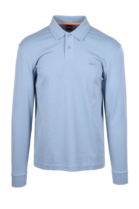 Boss Orange Interlock Polo Light Pastel Blue