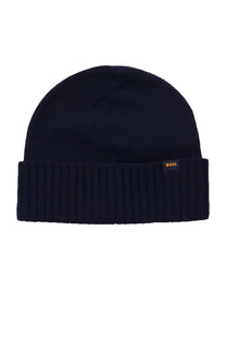 Boss Orange Kalipso Knitted Hat and Gloves Set Dark Blue Boss Orange