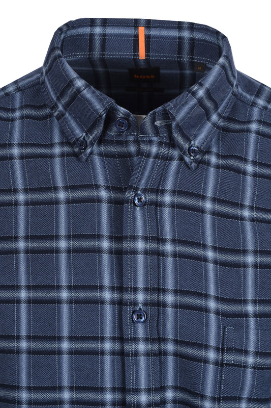 Boss Orange Rickert Check Shirt Dark Blue