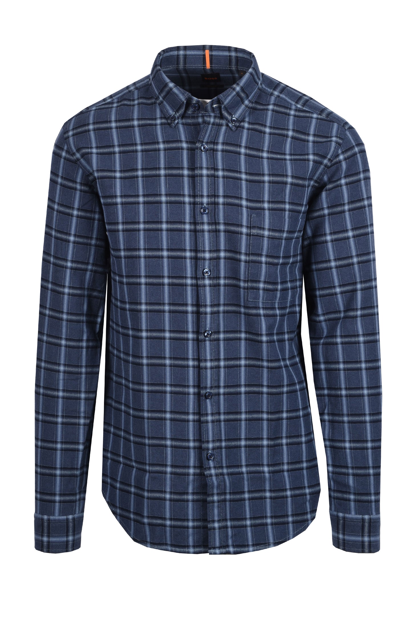 Boss Orange Rickert Check Shirt Dark Blue