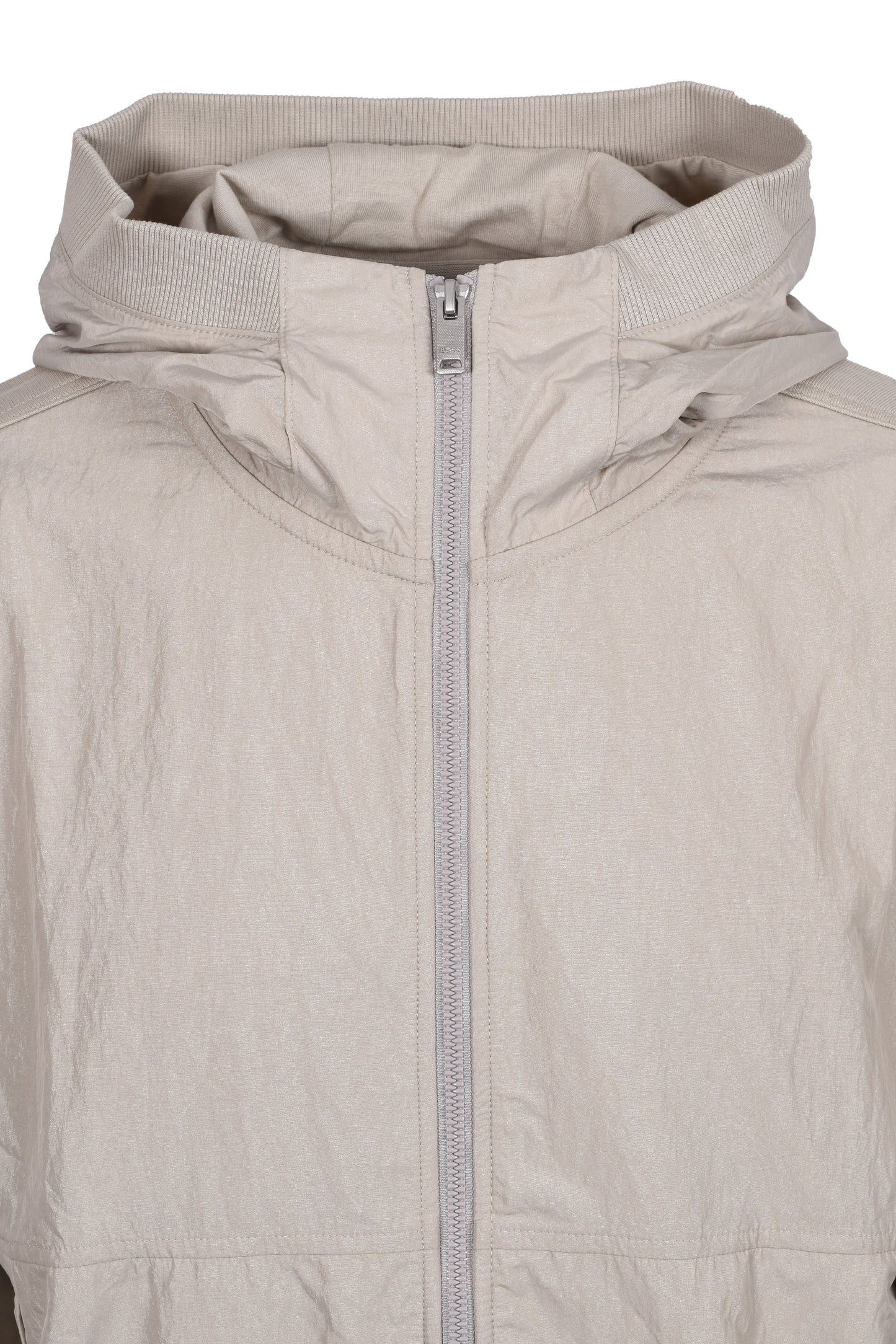 Boss Orange ZE_PROTECTIVE HOODED FULL ZIP LIGHT BEIGE