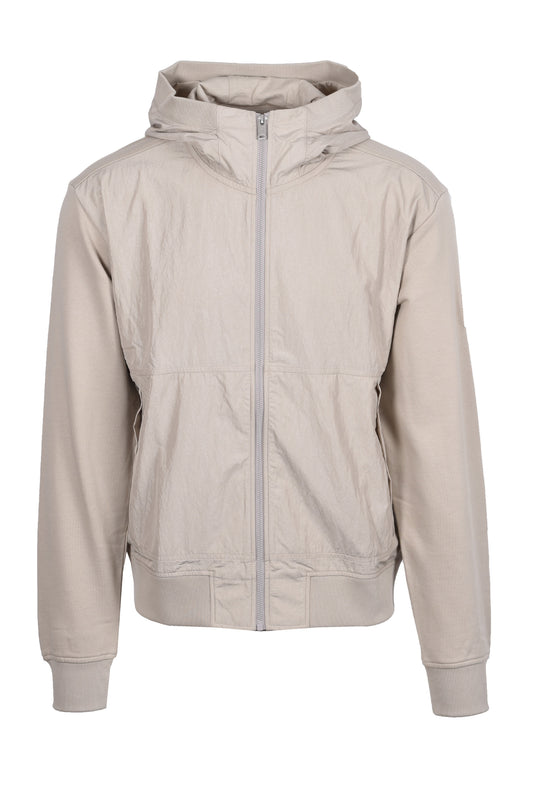 Boss Orange ZE_PROTECTIVE HOODED FULL ZIP LIGHT BEIGE