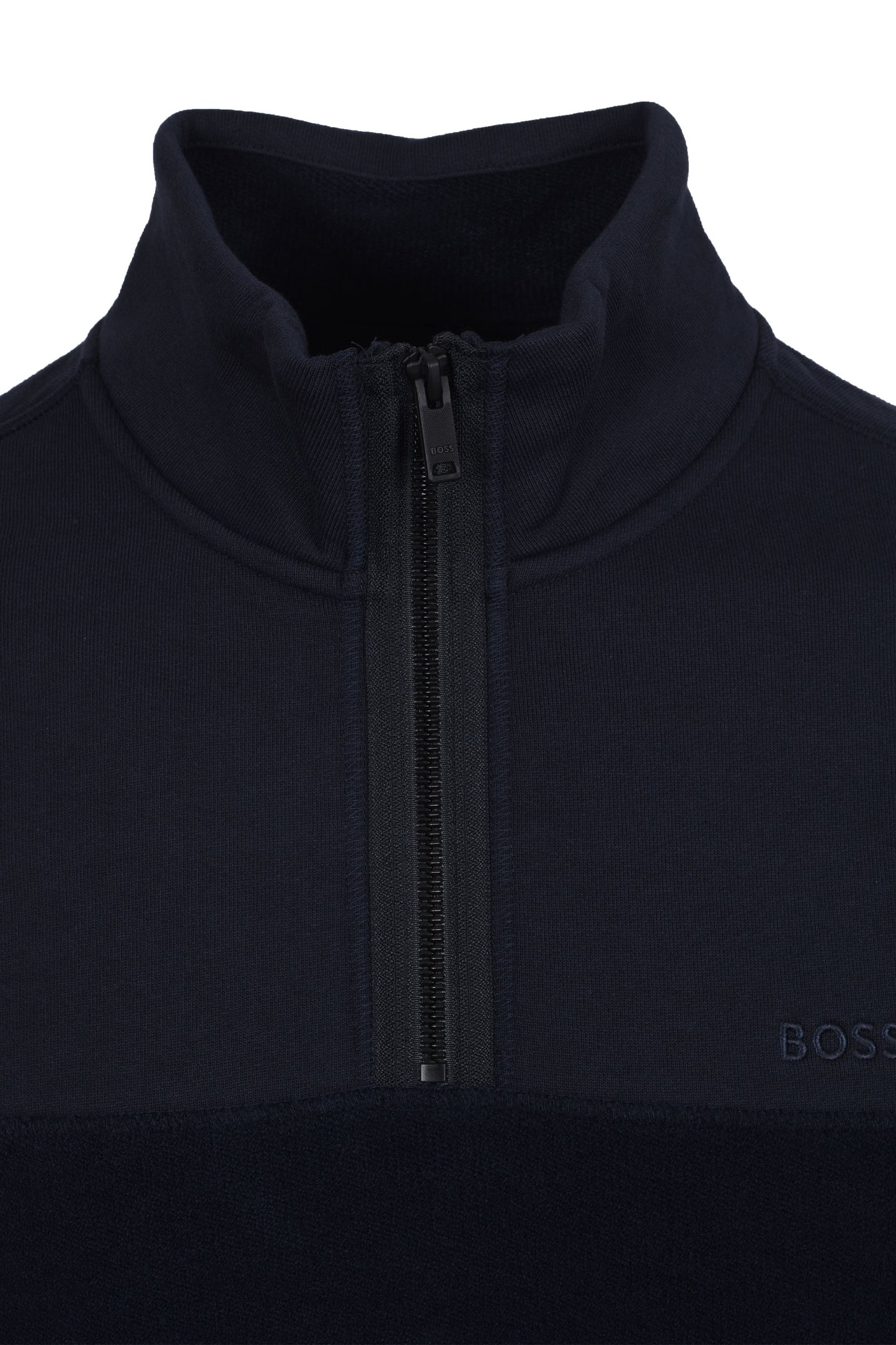 Boss Orange ZE_WINTERBRUSH HALF ZIP DARK BLUE