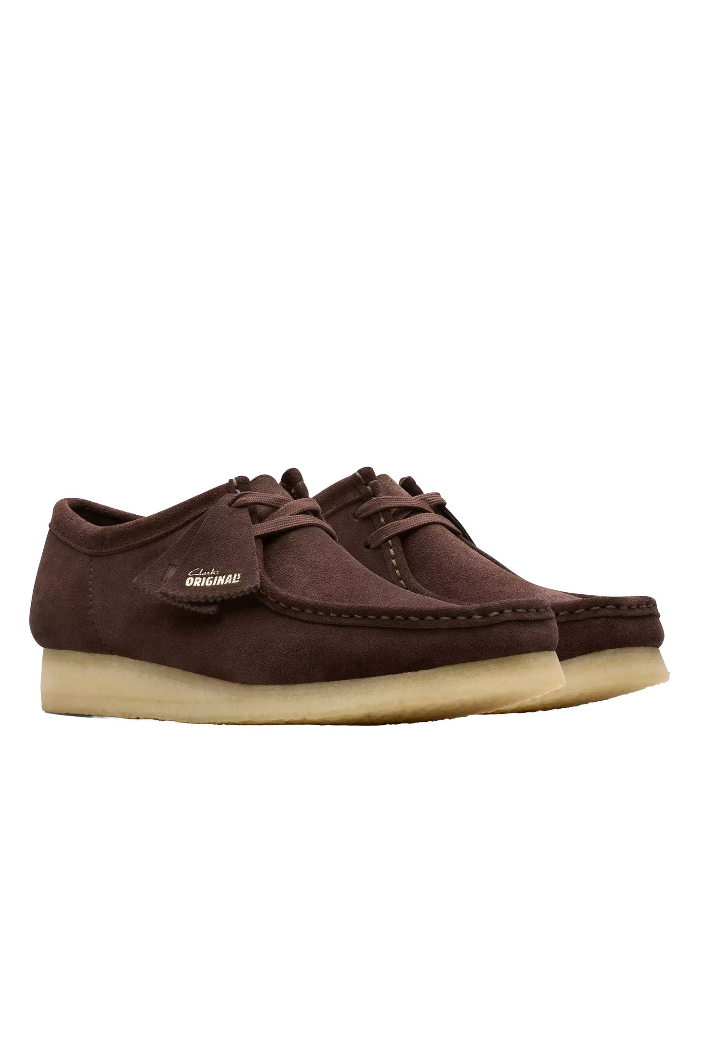 CLARKS ORIGINALS WALLABEE SHOE DARK BROWN SUEDE
